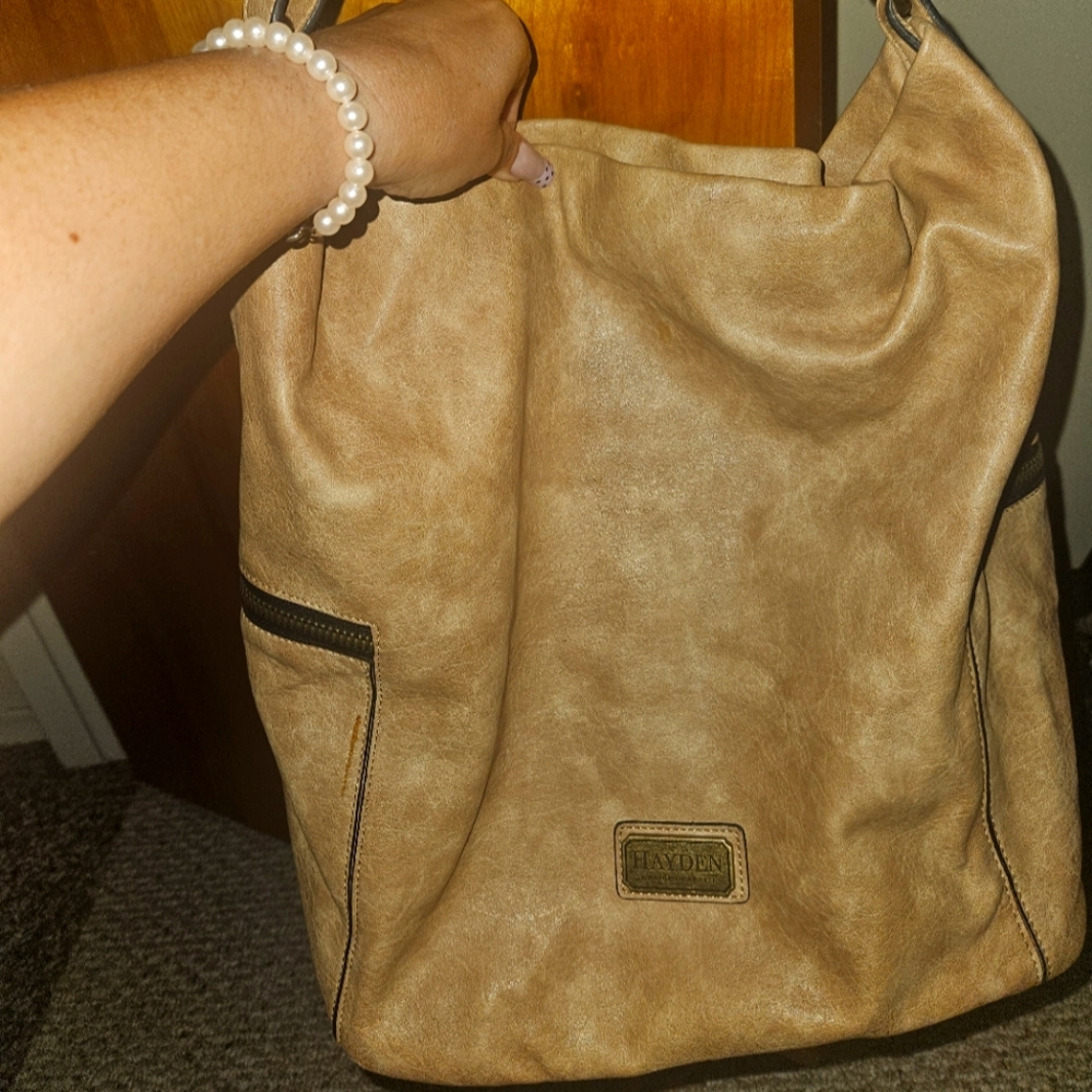 NWOT Hayden Harnett Vegan Leather Hobo Bag